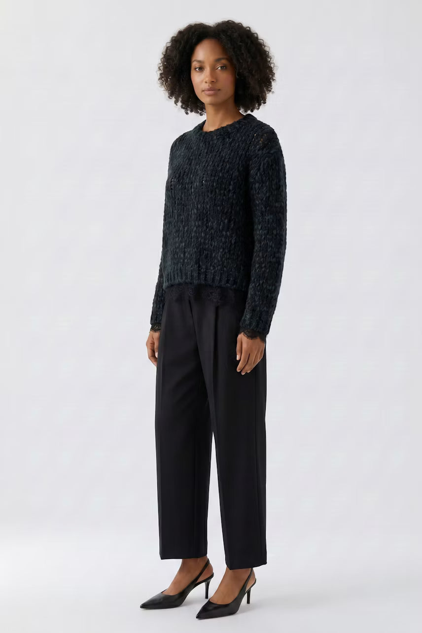 Oui Pullover Black-Green