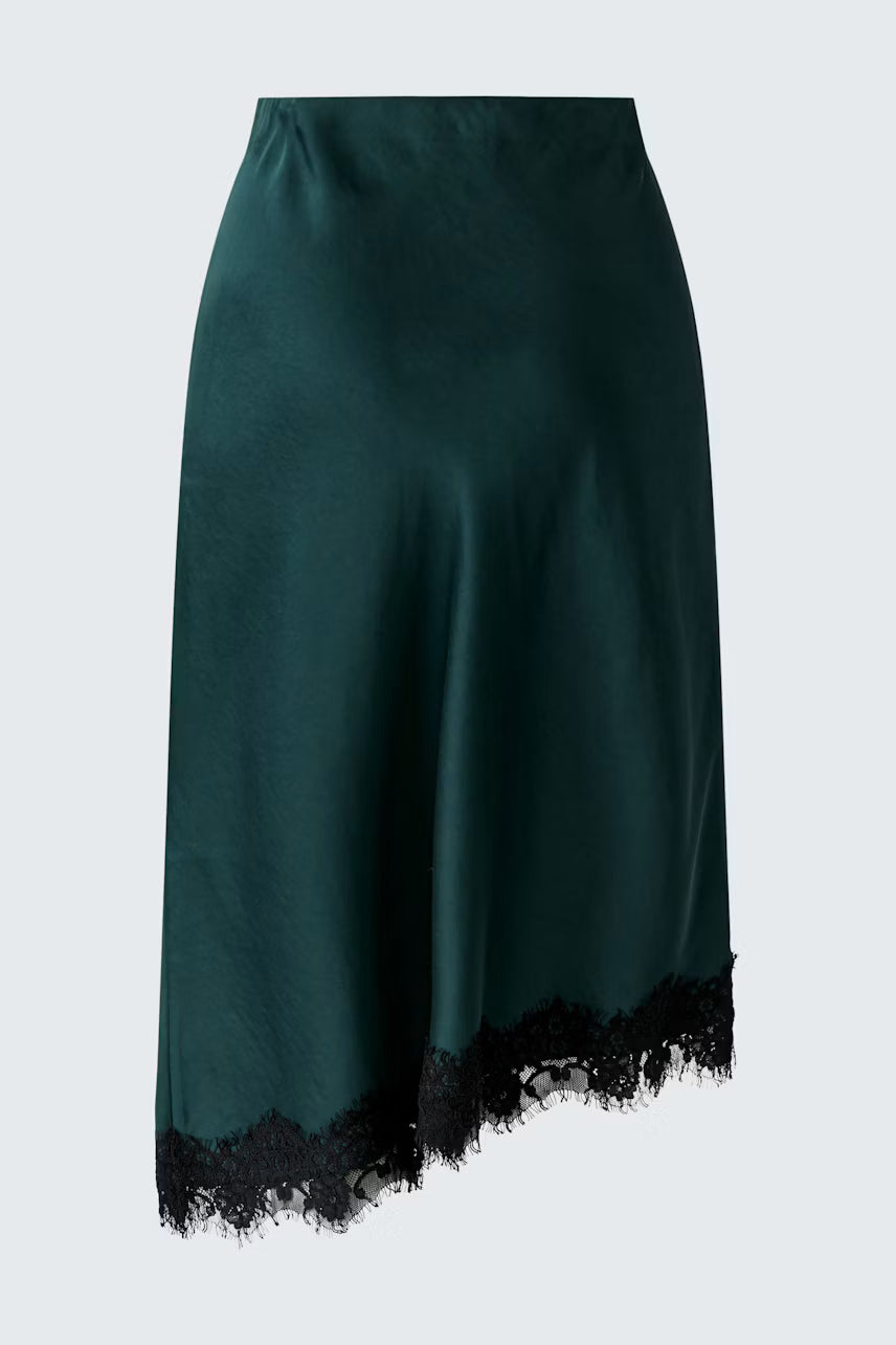 Oui Satin skirt - scarab