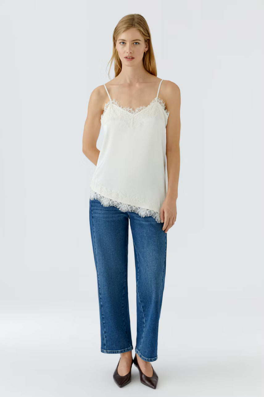 Oui Satin top - scarab