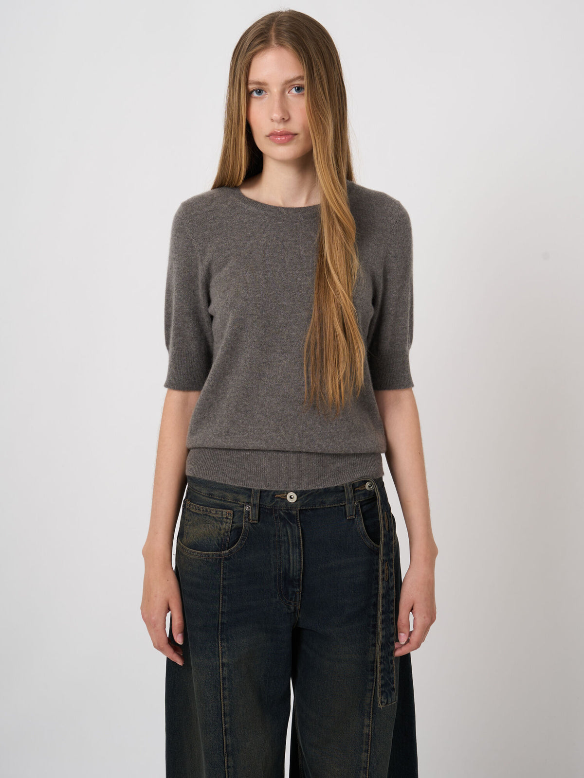 Repeat cashmere Slim Short-Sleeve Organic