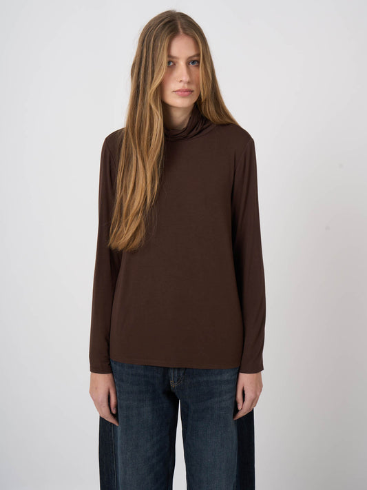Repeat Cashmere Long-Sleeved Turtle neck Top
