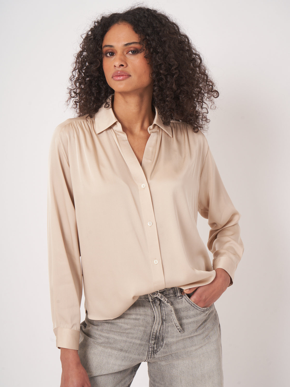 Repeat Cashmere Silk Blouse