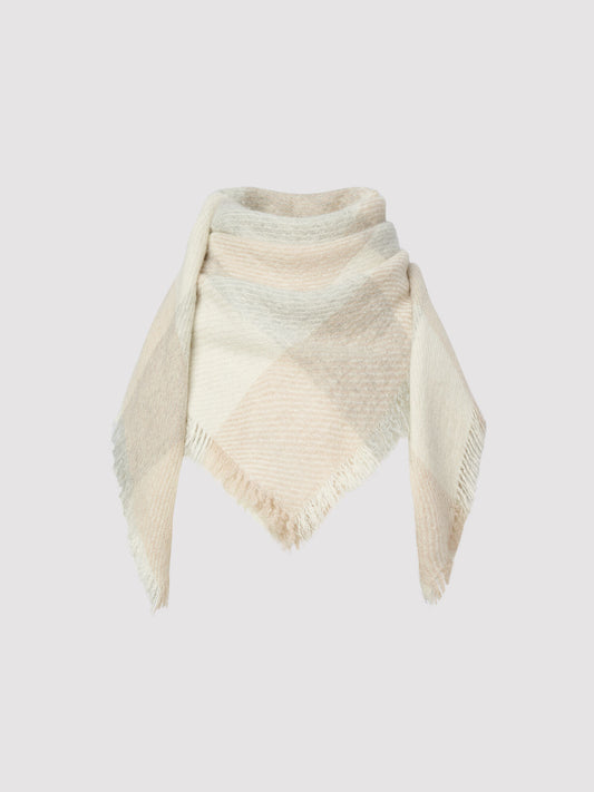 Repeat Cashmere Lightweight Woven Cashmere Tonal Check Scarf