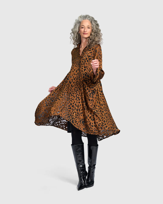 Alembika Raja Wonderful Dress, Cognac Leopard