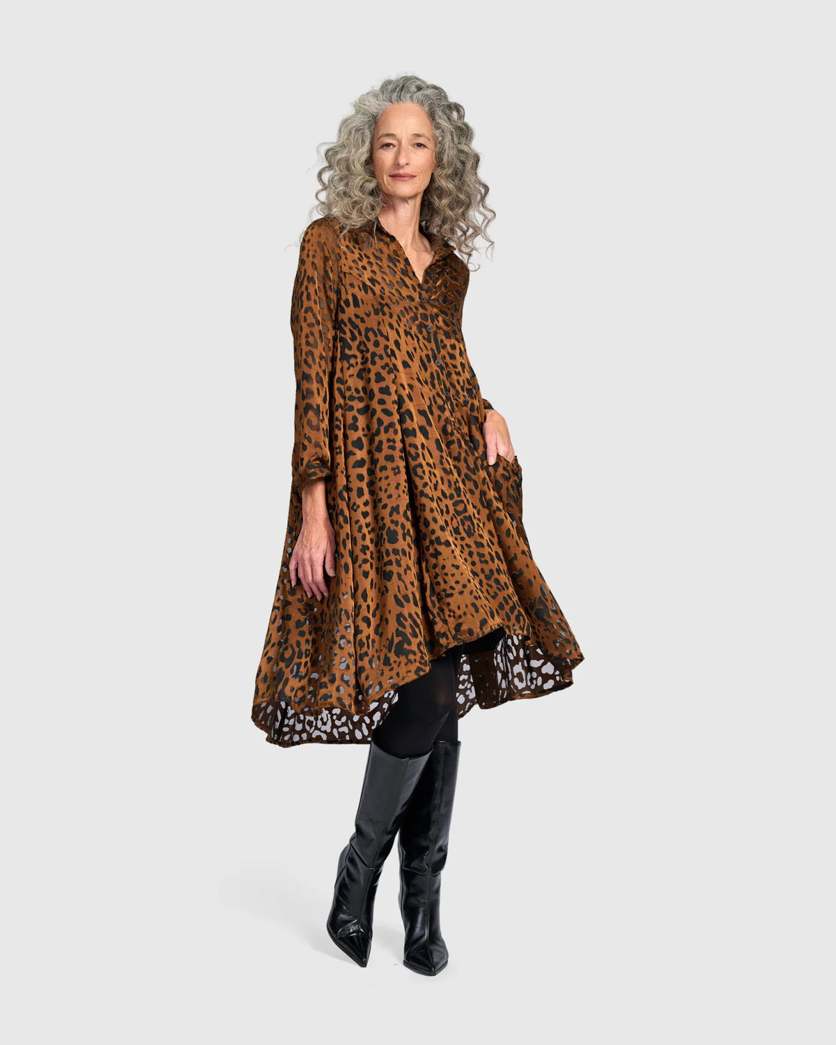 Alembika Raja Wonderful Dress, Cognac Leopard