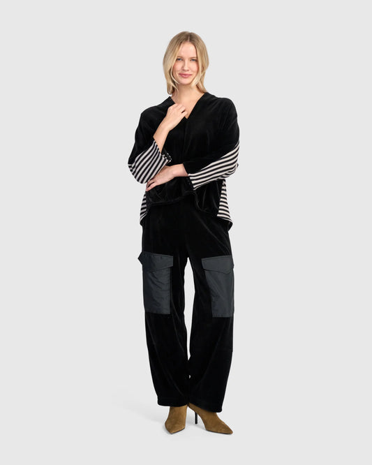 Alembika Urban Velvet Vav Top, Black Mix